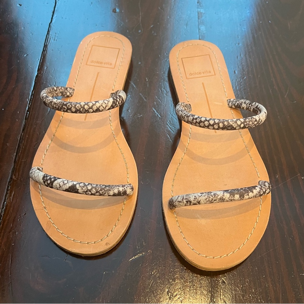 Dolce Vita Darla Slide Sandal in Shadow Snake Print Stella